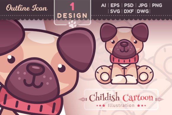 Cartoon Character Adorable Dog Icon: A Designer's Take