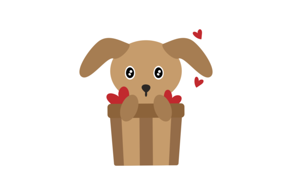Cute Little Dog and a Gift