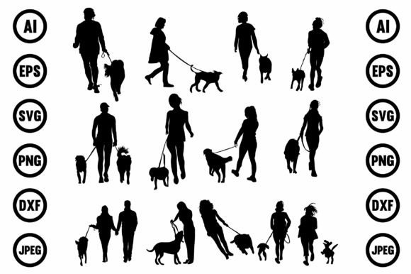Dog and Woman Silhouette
