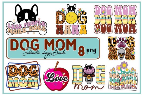 Dog Mom Retro Vintage Sublimation Bundle