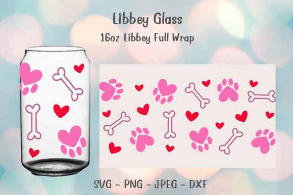 Dog Paw Valentine Can Glass Wrap Svg Review for Embroiderers