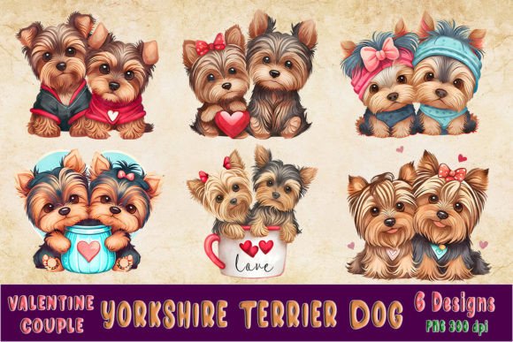 Yorkshire Terrier Dog Couple Valentine: A Designer Review for Real Projects